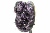 Brilliant Amethyst Geode With Metal Stand - Uruguay #342519-1